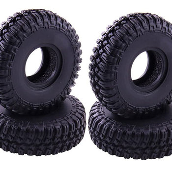 Integy Realistic Rubber Tires (4) for Axial 1/24 SCX24 Rock Crawler (O.D.=54mm) C30941
