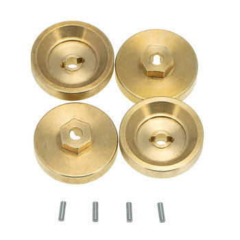 Integy Alloy Machined Brass 7g Each Wheel Spacers 4mm Thick for Axial 1/24 SCX24 C30336
