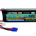 Commonsence RC Lectron Pro 11.1V 5200mAh 50C Lipo Battery with XT60 Connector + CSRC adapter for EC3 batteries