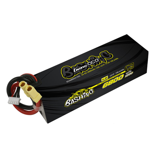 GENSACE Gens Ace Bashing Series 6800mAh 14.8V 120C 4S1P Lipo Battery Pack With EC5 Plug