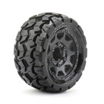 PROLINE 1/6 Trencher F/R 5.7” Tires Mounted 24mm Black Raid 8x48 Hex (2)