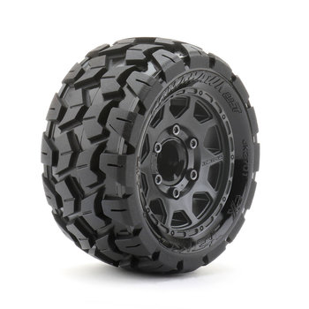 1/10 ST 2.8 Tomahawk Tires Mounted on Black Claw Rims, Medium Soft, 12mm Hex, 0" Offset