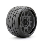 1/8 SGT 3.8 Super Sonic Tires Mounted on Black Claw Rims, Medium Soft, Belted, 17mm 1/2" Offset (for