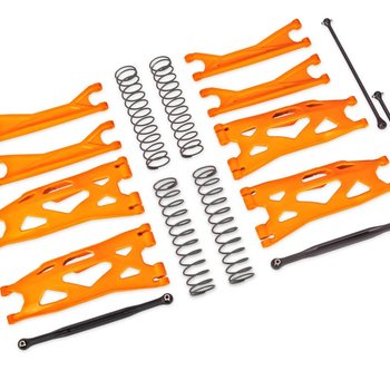 Traxxas tra7895T  Suspension kit, X-Maxx® WideMaxx®, Orange(includes front & rear suspension arms, front toe links, driveshafts, shock springs)