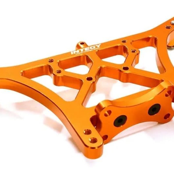 Integy Alloy Machined Rear Shock Tower for Traxxas Rustler 2WD, Slash 2WD, Stampede 2WD OBM-3638ORANGE