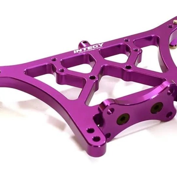 Integy Alloy Machined Rear Shock Tower for Traxxas Rustler 2WD, Slash 2WD, Stampede 2WD OBM-3638PURPLE