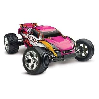 Traxxas 37054-1-PINK Pink Edition Rustler 1/10 Stadium Truck RTR