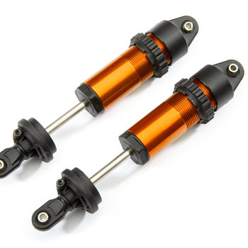Traxxas Shocks, GT-Maxx , aluminum (orange-anodized) (fully assembled w/o springs) (2)