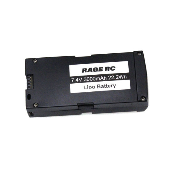 Rage R/C 2S 7.4V 3000 mAh Battery w/ Case; Stinger GPS