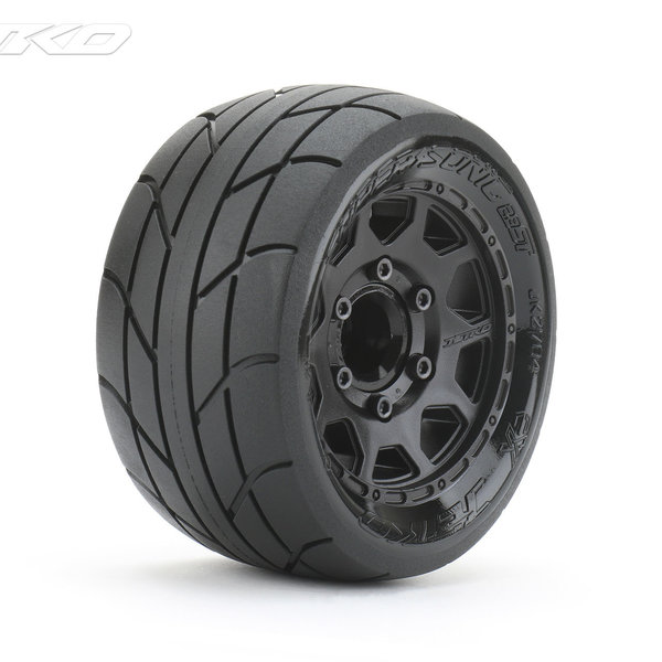 JETKO 1/10 ST 2.8 Super Sonic Tires Mounted on Black Claw Rims, Medium Soft, 17mm Hex
