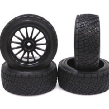 RCE3481BK  1/10 HPI Rally Off-Road WR8 Flower Line Black Wheels (4pcs)