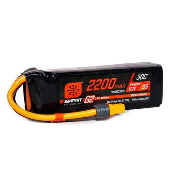 Spectrum 11.1V 2200mAh 3S 30C Smart G2 LiPo Battery: IC3