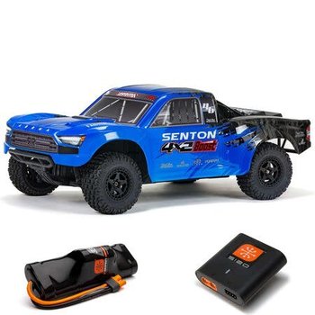 arrma 1/10 SENTON 4X2 BOOST MEGA 550 Brushed Short Course Truck RTR with Battery & Charger, Blue
