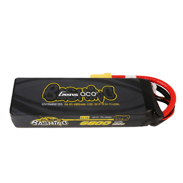 GENSACE Gens Ace Bashing Series 6800mAh 3S1P 11.1V 120CLipo Battery Softpack With EC5 Plug
