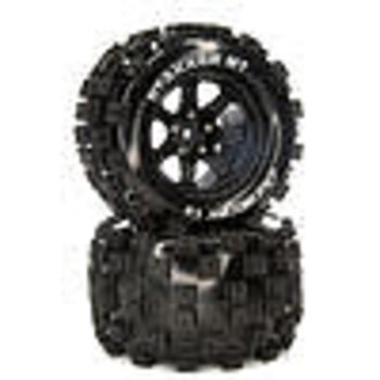 DuraTrax STAKKER MT 2.8 Mounted F/R C2 14mm Black (2)