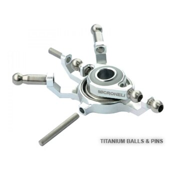 Micro Heli Company mh130x012 Precision CNC Titanium X Swashplate - BLADE 130X