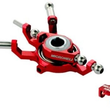 Micro Heli Company mh130x110  Titan Swashplate w/Anti-Rotation Combo, Red:130X