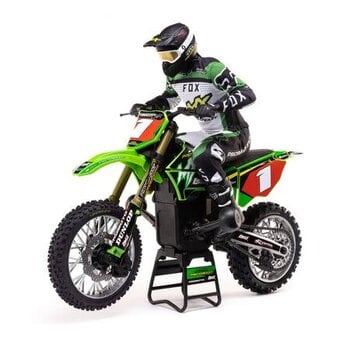 LOSI LOS06002      1/4 Promoto-MX Motorcycle RTR with Battery and Charger, Pro Circuit An RC motorcycle that looks and performs just like a real dirt bike? It's not a dream anymore — it's the Losi Promoto-MX. Innovative mechanical and electronic tech