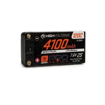 Spectrum SPMX412S120HT      7.6V 4100mAh 2S 120C Smart Pro Race Shorty Hardcase LiHV Battery: Tubes, 5mm A game-changer for the RC racing community,