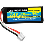 Commonsence RC Lectron Pro 7.4V 300mAh 35C Lipo Battery with UMX Connector for the UMX Timber, Beast, Carbon Cub, Blade 130X & mCP X BL