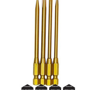 TiN Coated Phillips and Flat Head Bit Set (4pcs)