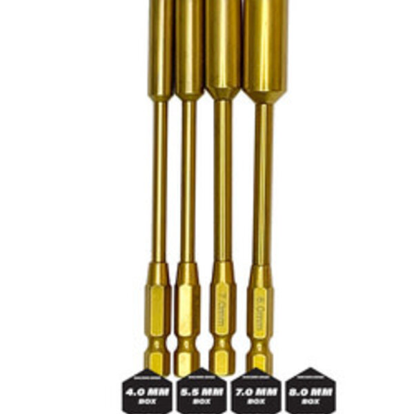 TiN Coated Metric Nut Driver Bit Set (4pcs)