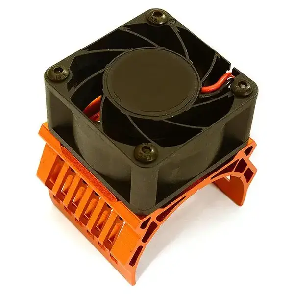 Integy 42mm Motor Heatsink+40x40mm Cooling Fan 17k rpm for 1/10 Summit & E-Revo C28604ORANGE