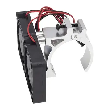 Integy 42mm Motor Heatsink + 40x40mm Twin Cooling Fan for 1/10 & 1/8 C32117SILVER