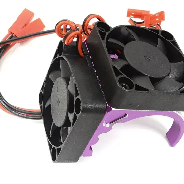 Integy Motor Heatsink 42mm Size w/ Cooling Fans for Most 1/8 & 1/7 RC C32190PURPLE
