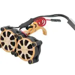 Integy Alloy Mount + Thermo Controlled Twin Cooling Fan for Motor 36mm O.D. C30123GOLD