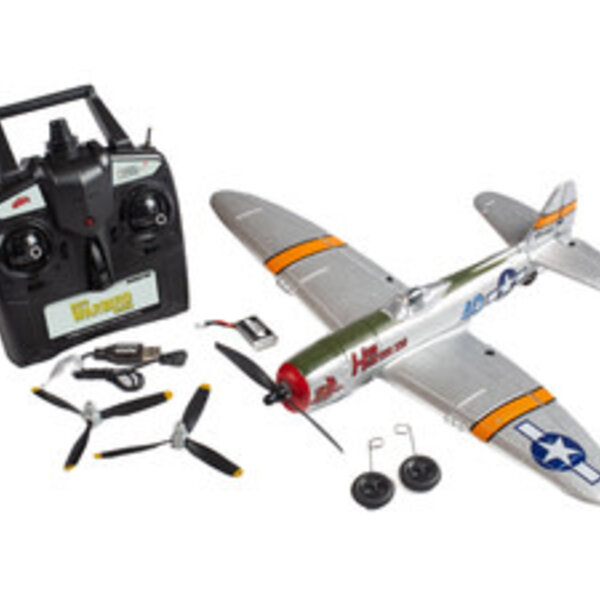 Rage R/C P-47 Thunderbolt Micro RTF Airplane with PASS (Pilot Assist Stability Software) System