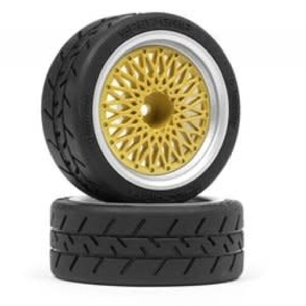 HPI Racing BBS RS Wheels Silver/Gold 26mm (6mm Offset), for 1/10 Touring Cars for Sport 3 & E10