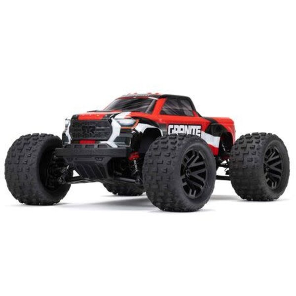 arrma 1/18 GRANITE GROM MEGA 380 Brushed 4X4 Monster Truck RTR with Battery & Charger, RED