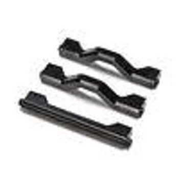 LOSI Crossbar, Center Chassis, AL, BLK (3): LMT, TTLMT