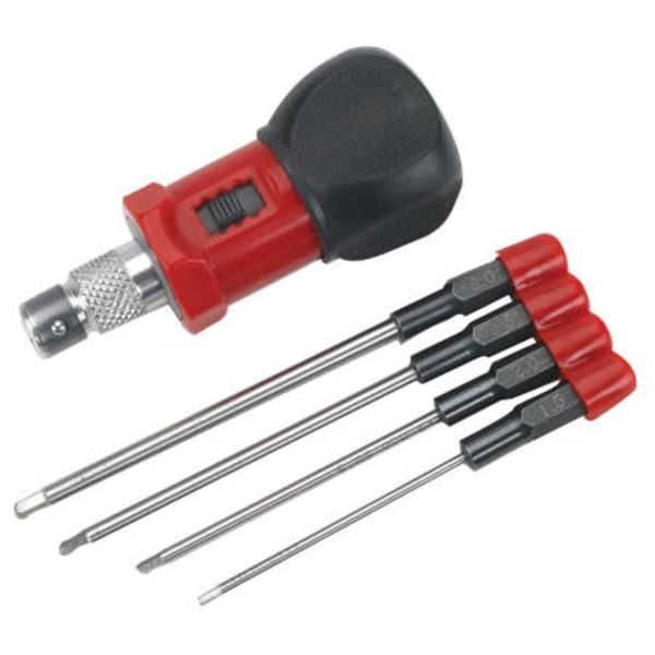 Dynamite 4-Piece Metric Hex Wrench Set Handle may be  blue