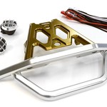 Integy BILLET MACHINED FRONT BUMPER SET W/ LED LIGHTS FOR AXIAL 1/10 YETI ROCK RACER C26043BRONZE