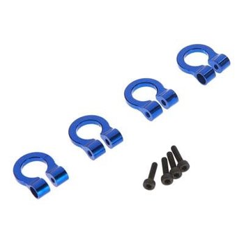 HOT RACING ACC80806 1/10 Aluminum Blue Tow Shackle D-Rings (4)