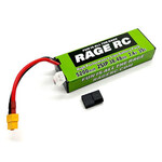 Rage R/C 5200mAh 2S 7.4V 35C Hard Case LiPo Battery with XT60 Connector & TRX Adapter