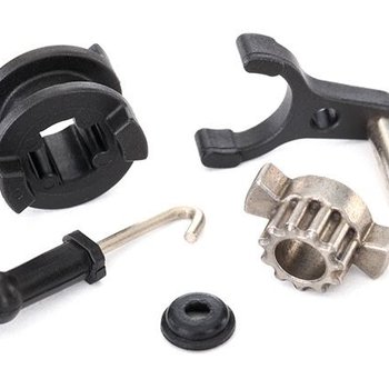 Traxxas 8289 Drive hub, 2-speed/ shift dog/ shift fork/ 2-speed linkage