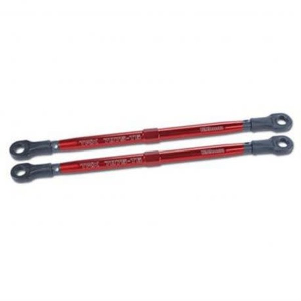 Traxxas 5338R Toe links, Revo (Tubes red-anodized, 7075-T6 aluminum, stronger than titanium) (128mm, fits front or rear) (2)/ rod ends, rear (4)/ rod ends, front (4)/ aluminum wrench (1)