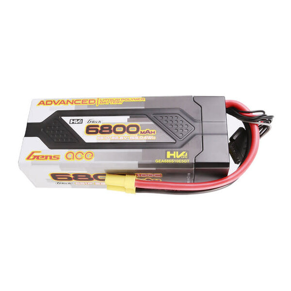 GENSACE Gens Ace G-Tech Advanced 6800mAh 22.8 V 100C 6S1P HardCase Lipo Battery Pack 61# With EC5 Plug