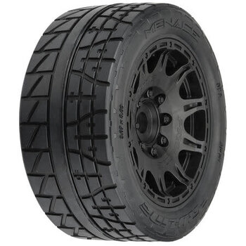 PROLINE 1/6 Menace HP BELTED F/R 5.7" MT Tires Mounted 24mm Blk Raid (2)