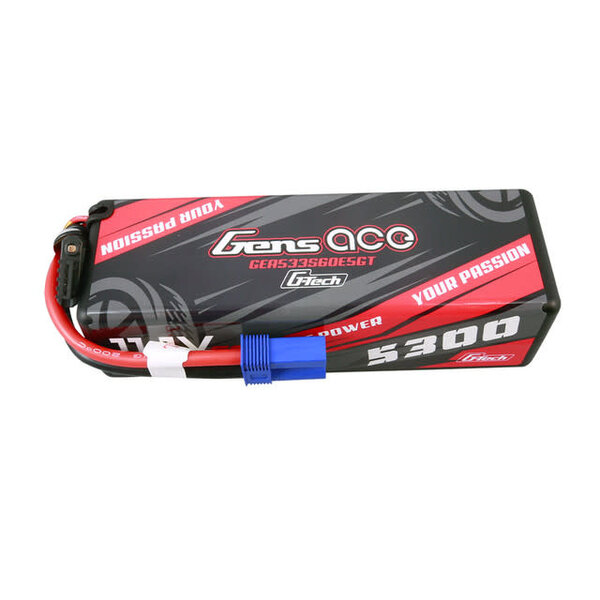 GENSACE Gens Ace 5300mAh 3S 60C 11.1V HardCase G-Tech Lipo Battery 15# With EC5 Plug