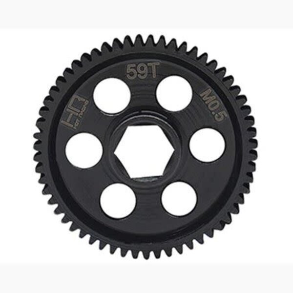 HOT RACING CNC Steel Main Gear 0.5module 59 Tooth GROM