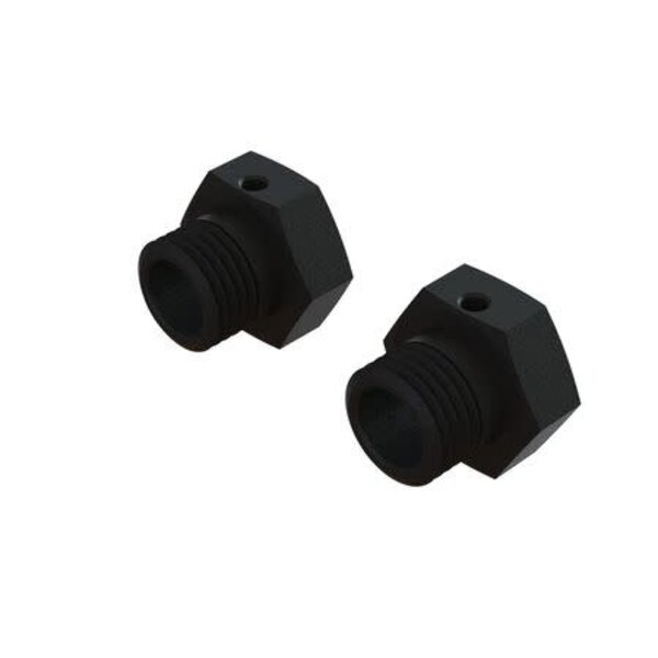 arrma Aluminum Wheel Hex 17mm, 16.5mm Thick, Black (2)