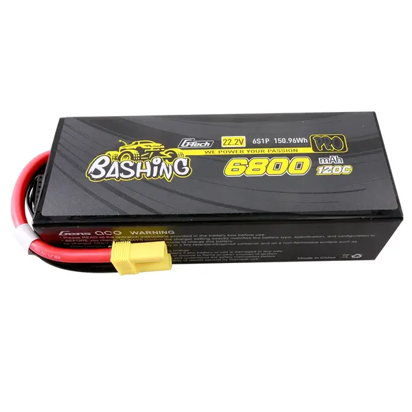 GENSACE Gens Ace 6800mAh 6S 120C 22.2V G-Tech Bashing Series Lipo Battery Pack With EC5 Plug