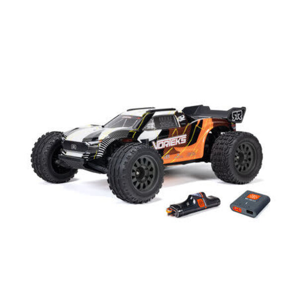arrma 1/10 VORTEKS MEGA 550 2WD Stadium Truck RTR with Battery & Charger, Orange
