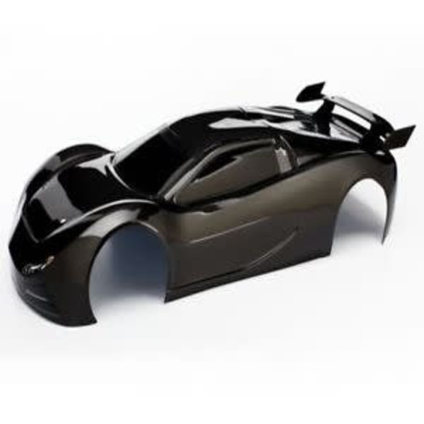 Traxxas 6411X Body, XO-1, black (painted, decals applied, assembled with wing)