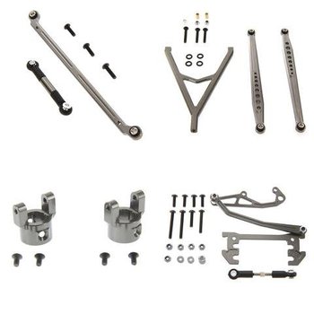 AXIAL SCX10 ULTIMATE ALLOY UPGRADE KIT BY ATOMIK RC - GUN METAL