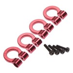 HOT RACING ACC80802 1/10 Scale Alum Red Tow Shackle D-Rings (4)